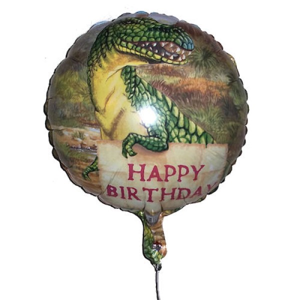 Happy Birthday T-rex Dinosaur Party 18 inch Mylar Balloon Happy Birthday T-rex Dinosaur Party 18 inch Mylar Balloon