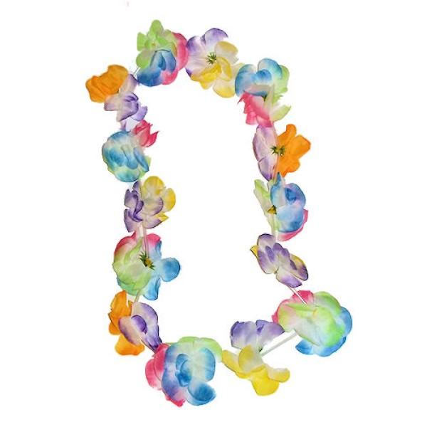 Double Petal Flower Leis for Luau Beach Party Costume Accessory