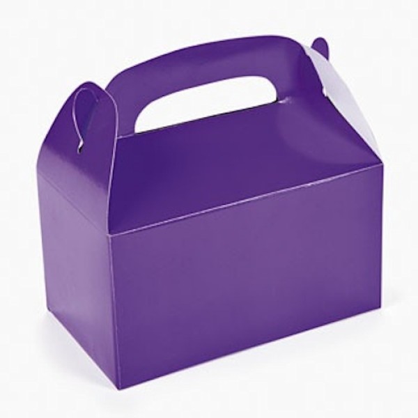 Purple Treat Boxes for Party Favors Purple Treat Boxes for Party Favors