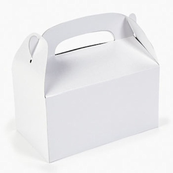White Treat Boxes for Party Favors White Treat Boxes for Party Favors