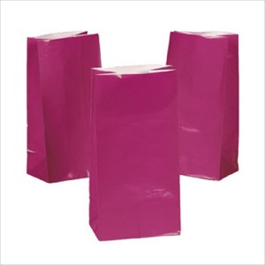 RTD-2318 : Fuchsia Hot Pink Paper Treat Bags at RTD Gifts