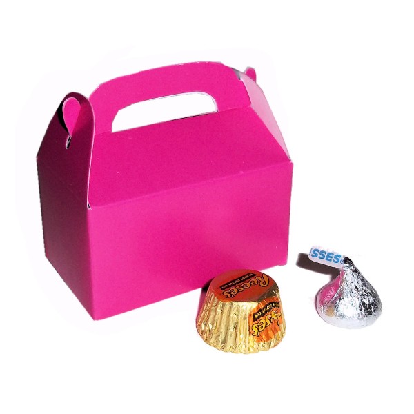 Mini Hot Pink Treat Box for Party Favors Mini Hot Pink Treat Box for Party Favors