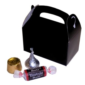 RTD-2623 : Mini Black Treat Box for Party Favors at RTD Gifts