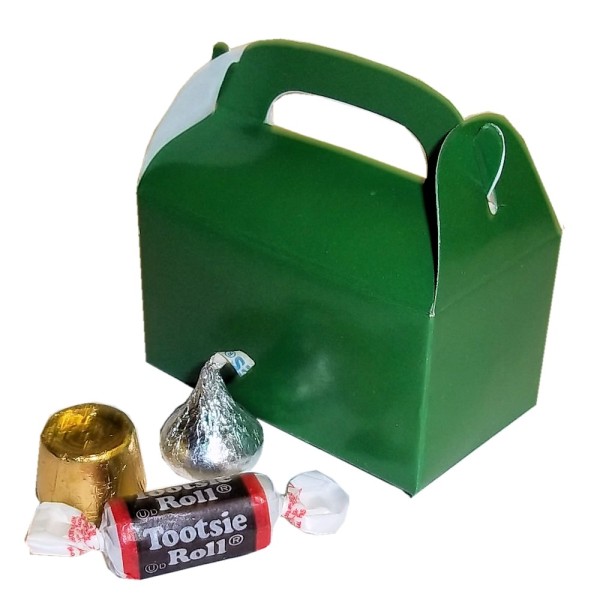 Mini Green Treat Box for Party Favors Mini Green Treat Box for Party Favors