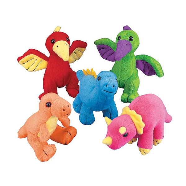 Small Plush Neon Dinosaur Small Plush Neon Dinosaur